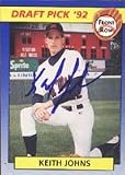 Keith Johns, St. Louis Cardinals, 1992 Front Row Draft Pick Autographed Card