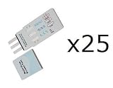 Three Panel 3-Panel THC, COC, MAMP Drug Test w/cassette (Marijuana, Cocaine, Methamphetamine) 25-Pack