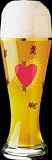 Review Ritzenhoff Tableware  / Weizen Beer Glass, Big Heart, Designer Color Enamel w/ Matching Drink Coaster in Gift Box