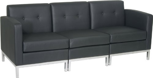 Office Star Products Avenue Six Wall Street Black 