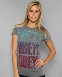 Obey The Zebra T-Shirt in Ash,T-shirts for Women
