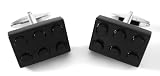 Black Lego Building Block Cufflinks with Gift Box