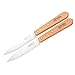Opinel Knives 1222 Two Piece Beechwood Handle Paring Knife Set with Carbon Steel Blades