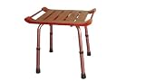 Drive Medical Adjustable Height Teak Bath Bench Stool, Teak