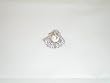 Ring Adjustable with Crystals and simulated Pearl CREAM
