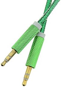 Eyecatching 7pcs 3.5mm Male To Male Gold Plated Design High Quality Jacketed Tangle-Thin Auxiliary Audio Cable Cord For (3 Feet) iPad, iPhone, iPod, Samsung Galaxy&Note, Android, Smart Mobilephone,Tablet,Hi-Fi System,TV, Computer, CD player, VCD, DVD, MP3 Players（Bule//Purple/White/Green/Black/Red/Gold)
