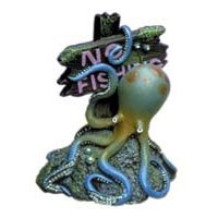 Lurking Octopus with No Fishing Sign - 3 in. x 3 in. x 3 12 in. - Buy Lurking Octopus with No Fishing Sign - 3 in. x 3 in. x 3 12 in. - Purchase Lurking Octopus with No Fishing Sign - 3 in. x 3 in. x 3 12 in. (Blue Ribbon, Home & Garden, Categories, Pet Supplies, Fish & Aquatic Pets, Aquarium Accessories, Decor)