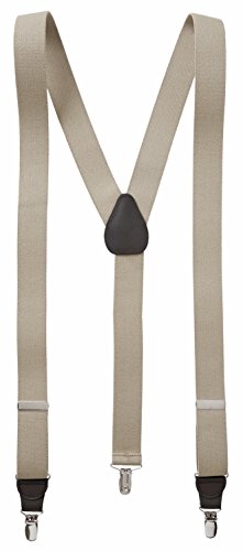 Men's Elasticized Y-back Adjustable Clip-on Suspenders - 46 and 54 Inch
