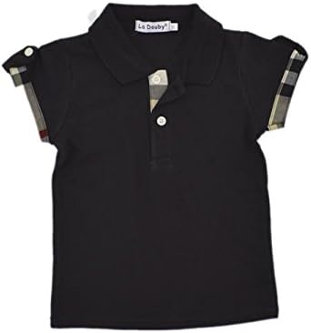 Ladouby Kids Polos Shorts Sleeve Shirts 100% Cotton School Wear For 3-8 Years