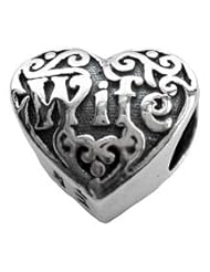 Zable Wife Heart Family Talking Sterling Silver Charm