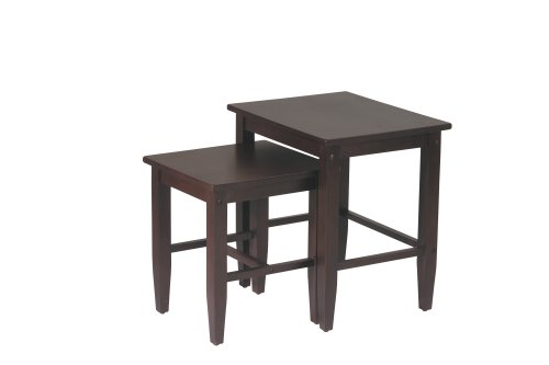 Home Star Espresso 2-Piece Nesting Tables