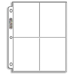 Ultra-Pro 4-Pocket Pages (Postcards) – 100 Pages per box (Quantity of 1)