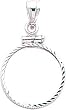 14K White Gold Screwtop Bezel for Liberty 1/10oz Coin