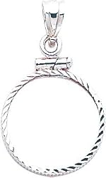 14K White Gold Screwtop Bezel for Liberty 1/10oz Coin