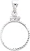 14K White Gold Screwtop Bezel for Liberty 1/10oz Coin