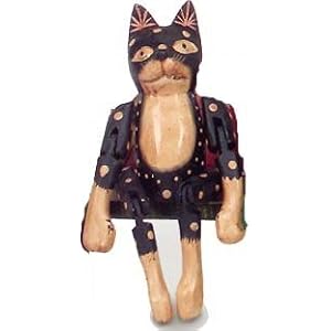 All Natural Handmade, Handpainted Cat Puppet