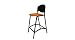 National Cinch Plastic Back and Fabric Seat Barstool, Marigold (Yellow)