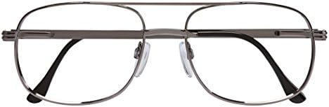 Clearvision Nathan Eyeglasses Gunmetal Frame Clear Demo Lenses, Size 58 18 150