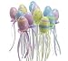 Outdoor Living : Easter Egg Floral / Plant Picks with Ribbon Bows (12 pc)