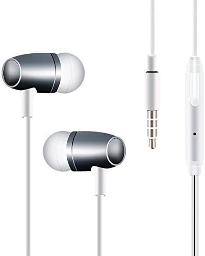 OneD Metal In-ear Headphones Earbuds With Microphone Remote Control HIFI Stereo Bass - Made for iPhone | iPod | iPad | Android Smartphone | Tablets |MP3|MP4 (Silver)