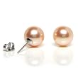HinsonGayle Gem Collection Handpicked AAA 10.0-10.5mm Naturally Pink Cultured Pearl Stud Earrings (14K White Gold)