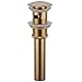 KES Bathroom Faucet Vessel Vanity Sink Pop Up Drain Stopper with Overflow, Ti-PVD Finish