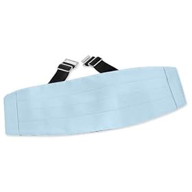 Sky Blue by Elite Solid blue silk cummerbunds