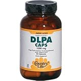 Country Life DLPA Caps,1000 mg with  B-6, Capsules, 60-Count