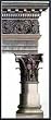 Art Poster Metal Framed Print - Elongated Column and Cornce III - Artist: Borra- Poster Size: 37 X 18