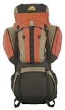 New Alps Mountaineering Cascade 4200 Rust Backpack Top Load Extendable Lid W/Detachable Rain Cover