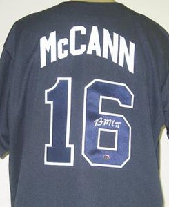 Brian McCann Signed Atlanta Braves Majestic Blue Road Jersey