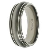 Titanium Ring Comfort fit with Matte finish. Width: 7mm
