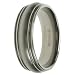Titanium Ring Comfort fit with Matte finish. Width: 7mm