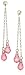14k White Gold Pink Topaz Double Briolette Drop Earrings