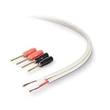 50' Speaker Wire w/Pins White