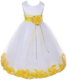 Satin Bodice Spring Summer Flower Girl Pageant Dress: Ivory - Infant M