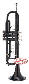 Merano Black Trumpet with Case, WTRUM-BL