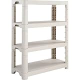 トラスコ プラスチック棚 軽量型 棚板間隔高さ250mmタイプ 高さ1002 ネオグレー TPT-K3234C