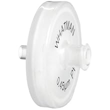 Whatman 6718-2504 Polypropylene Easydisc 25mm Syringe Filters, 120mL/m Maximum Volume, 0.45 Micron (Pack of 100)