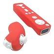 Wii Remote Silicone Skin Case for Wiimote and Nunchuk - Solid Red