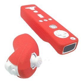 Wii Remote Silicone Skin Case for Wiimote and Nunchuk - Solid Red