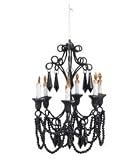 black glitter chandelier
