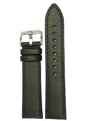 Watch Strap Genuine Oil Treated Leather Black Band Mens 22 millimeter