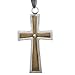 Designer Stainless Steel Gold Cross Men's title=