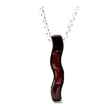 Sterling Silver Cherry Amber Snake Pendant, 18