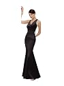 Langes Elegantes Luxus Abendkleid, Farbe schwarz, Astrapahl