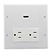 YinXiong 2-Gong Decorative Style AC Power Socket 1 Port V2.0 HDMI Backside Female to Female Connector Support 4K