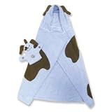 Blue Puppy Character Hooded Towel w/Bath Mitt