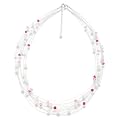 Valero Pearls pearls4girls Damen-Halskette S��wasser-Zuchtperlen wei� orig. Swarovski Elements ros� / pink 43 cm + 5 cm 400531
