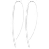 Sterling Silver Fancy Bar Thread Earrings